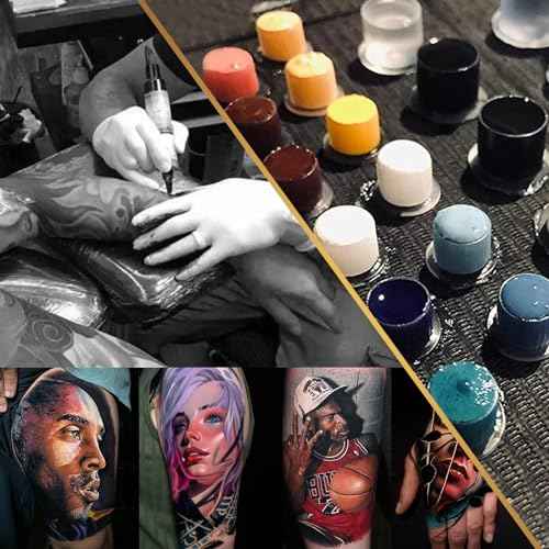 300pcs Tattoo Ink Caps with Base - Jconly Tattoo Ink Cups Pigment Caps for Tattoo Permanent Makeup Container Cap Mixed #11 Small #14 Medium #17 Large Tattoo Supplies Tattoo Ink