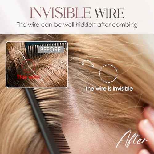 MY-LADY Halo Hair Extensions Real Human Hair for Women Medium Brown & Dark Blonde Clip in Remy Hairpiece with Adjustable Invisible Wire 18 Inch 65G