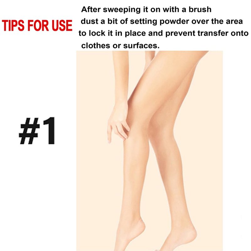 Legs Makeup Waterproof with Brush - No Transfer Body Concealer for Varicose Veins Appearance, Tattoo & Scar Cover Up for All Skin Tones, Waterproof (Fairest)