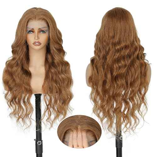 Chocolate Brown Lace Front Wig Human Hair 12A 250% Density HD Glueless Colored Brown 13X6 Body Wave Lace Front Wigs Human Hair pre Plucked with Baby Hair 22 Inch