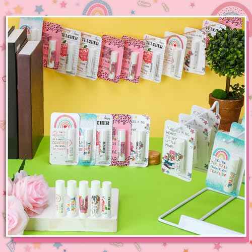 5 Pack Christmas Teacher Appreciation Gifts Bulk Lip Balms Employee Staff Appreciation Teacher Staff Team Thank You Gift Bulk Christmas Party Favors for Xmas Stocking Stuffers for Women Men (Classic)