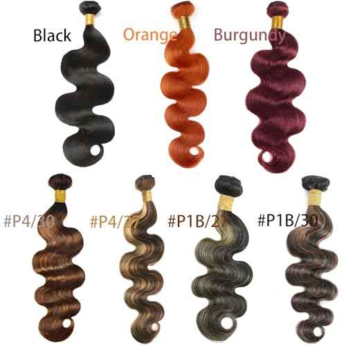 22 24 26 Inch Black Blonde Human Hair Bundles Body Wave Bundles Brazilian Virgin Hair Weave Double Weft Bundles Deal P1b/27