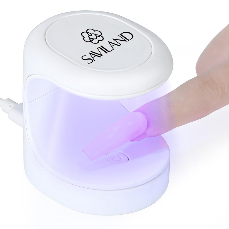 Saviland Mini UV Nail Lamp: Quick-Dry Flash Cure Lamp Gel Nail Lamp 16W Portable UV Light for Gel Nails lampara uv/led para uñas de Gel Nail Extension UV LED Lamp for Manicure Starters DIY Nail Art