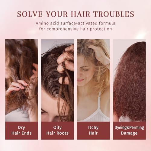 Dear Irean Shampoo and Conditioner Set, Fluffy Fragrance Hair Care For Dry&Damaged Hair, Paraben-Free Shampoo and Conditioner for Women&Men-Made with Keratin, Gifts for Birthday/Christmas (12.4oz x2)