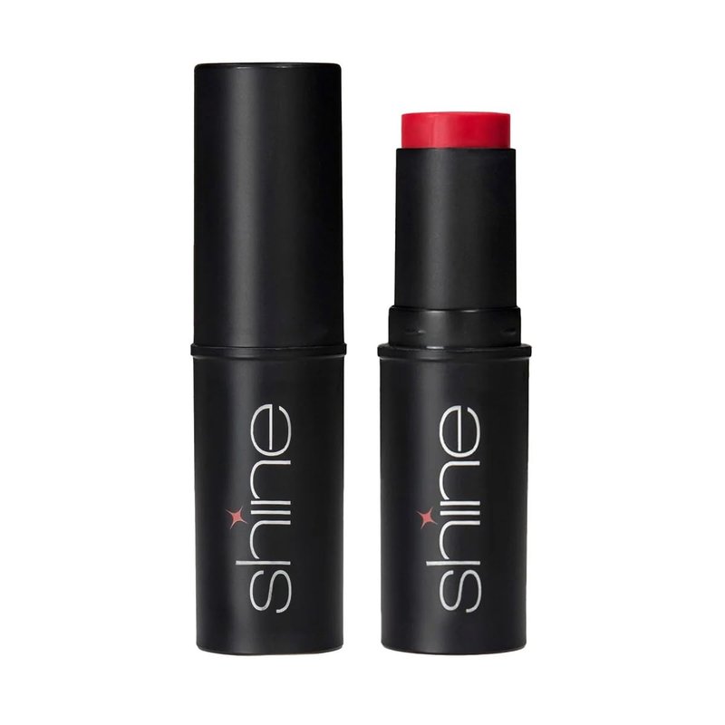 Shine Cosmetics Cream Blush Stick - Easy to Apply & Blend Pigmented Cream Blush Stick | Cruelty Free | Free From Gluten, Parabens, Use on Cheeks, Lips and Eyes (Happy, .25)