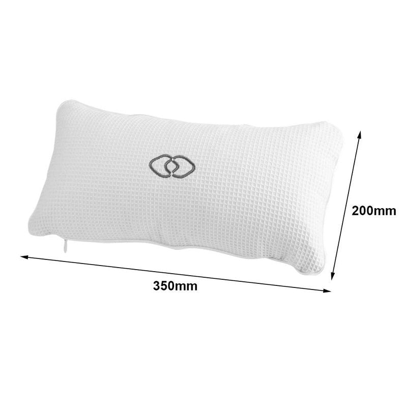 Nikou Bathtub Spa Pillow - Bath Cushion Bath Pillows White - Spa Pillow with Suction Cups,Supports Neck and Shoulders,for Hot Tub Home Spa Jacuzzi Bathtub Head Rest, Comfortable & Soft
