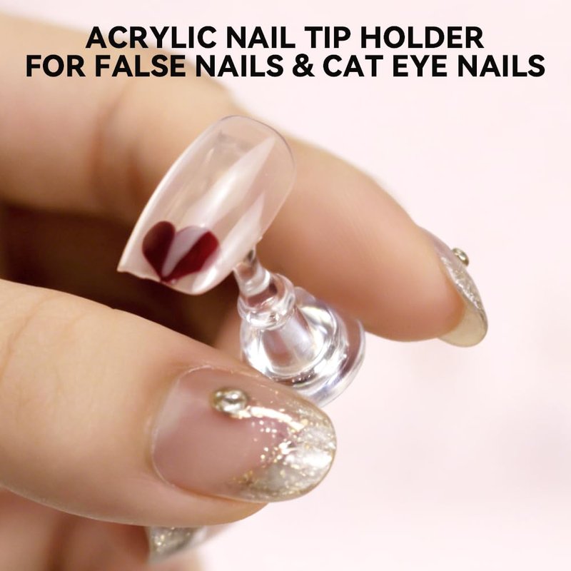 Press On Nail Stand - Magnetic Holder for Painting Nails | 200PCS Sticky Tabs for DIY Art Practice
