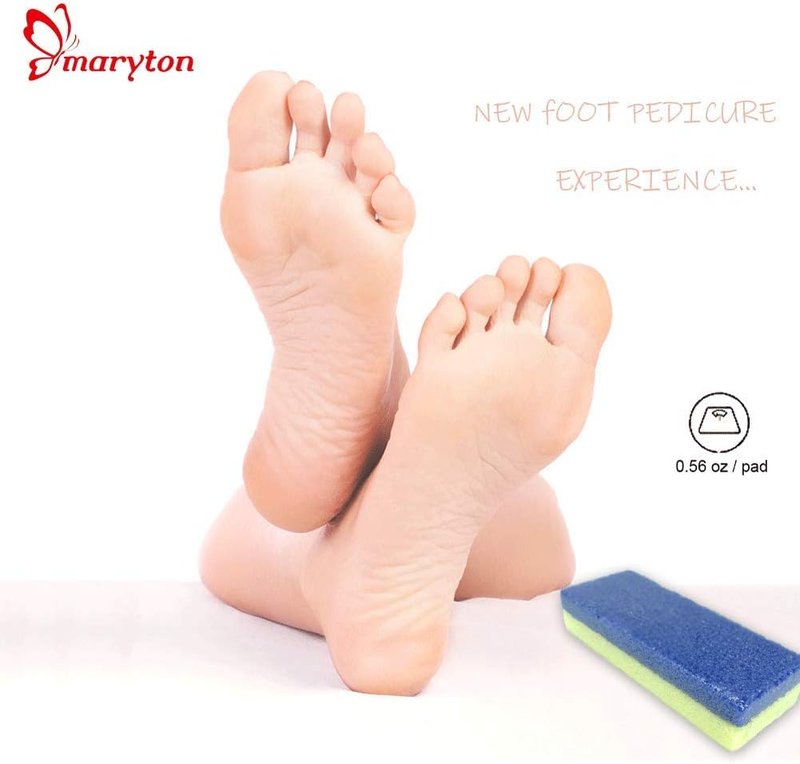 Pumice Stone for Feet - Hard Skin Callus Remover & Scrubber | Pack of 4 - Yellow