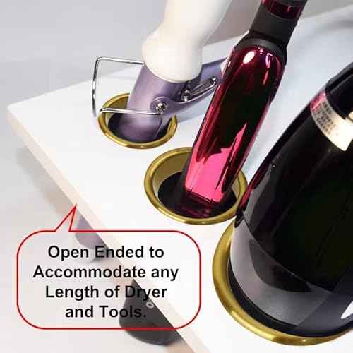 Hair Styling Station Dryer Curling Iron Appliance Hot Iron Tools Holder Tube (Golden, 3inch, 2inch, 1.5inch, 1.78inch)
