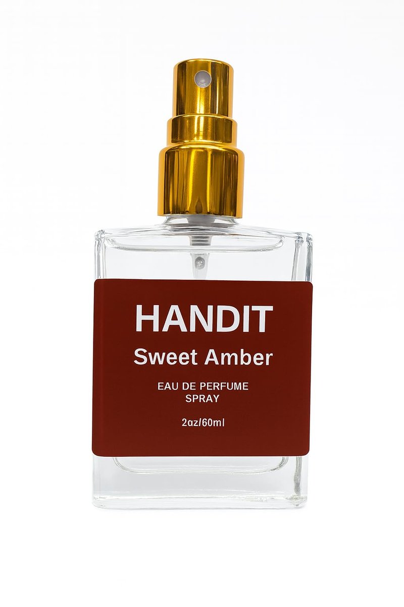 HANDIT Sweet Amber Eau de Parfum Spray 60 ml / 2 fl oz – Inspired by BR540 – Long-Lasting Unisex Fragrance with Notes of Jasmine, Saffron & Amberwood