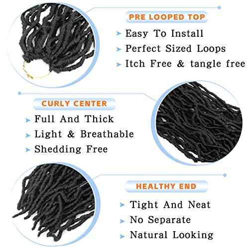 Soft Locs 10 Inch Faux Locs Crochet Hair 7 Packs Short Soft Locs Crochet Hair For Kids Pre Looped Soft Faux Loc Butterfly Hair Crochet Braids(10inch, 7 Packs, 1B)