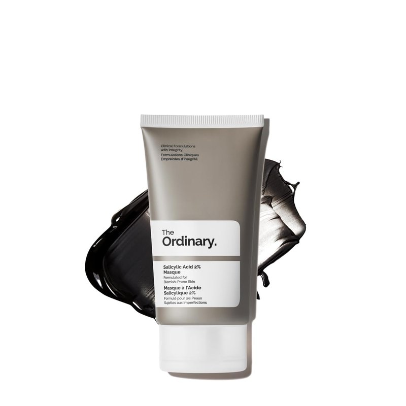 Salicylic Acid 2% Masque - Clarifying Charcoal & Clay Mask for Blemish-Prone Skin | 1.7 Fl Oz