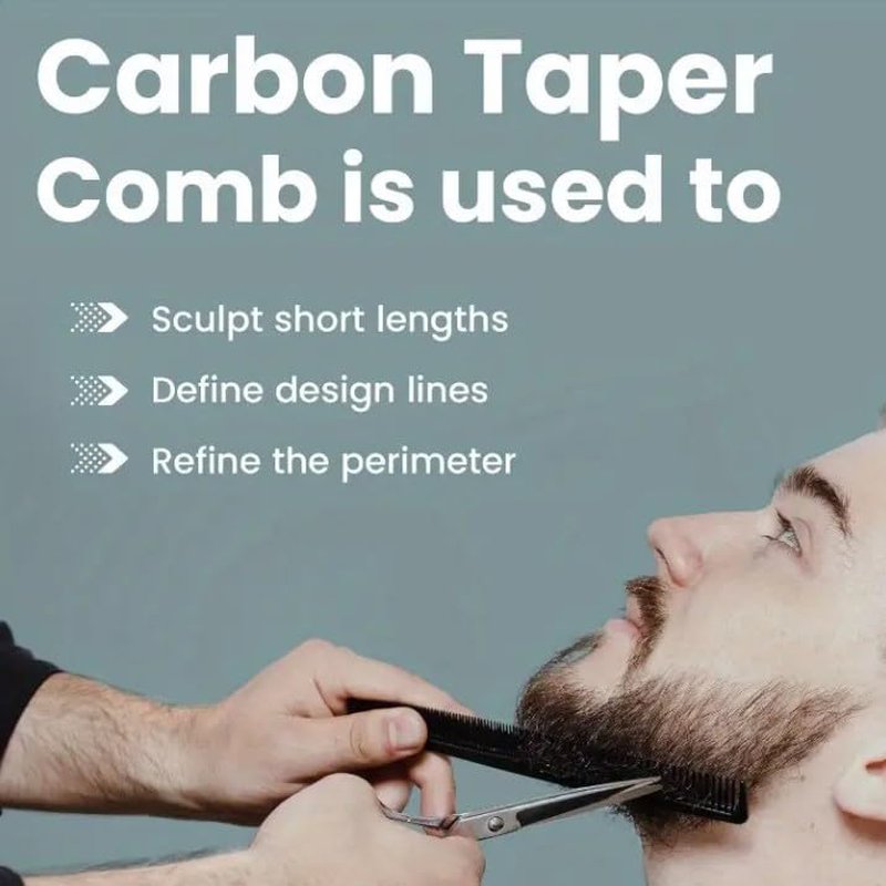 (6 Count) 7.5" Barber Hair Comb Beard & Mustache Pocket Combs Dressing Comb Dresser Comb