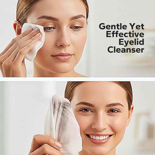 Eyelid Wipes (36 Count), with Natural Tea Tree Oil, Individually Wrapped Eyelid Cleaning Wipes for Styes, Gently Cleanse Soothe and Remove Impurities, Eyelid Cleanser for Daily Use