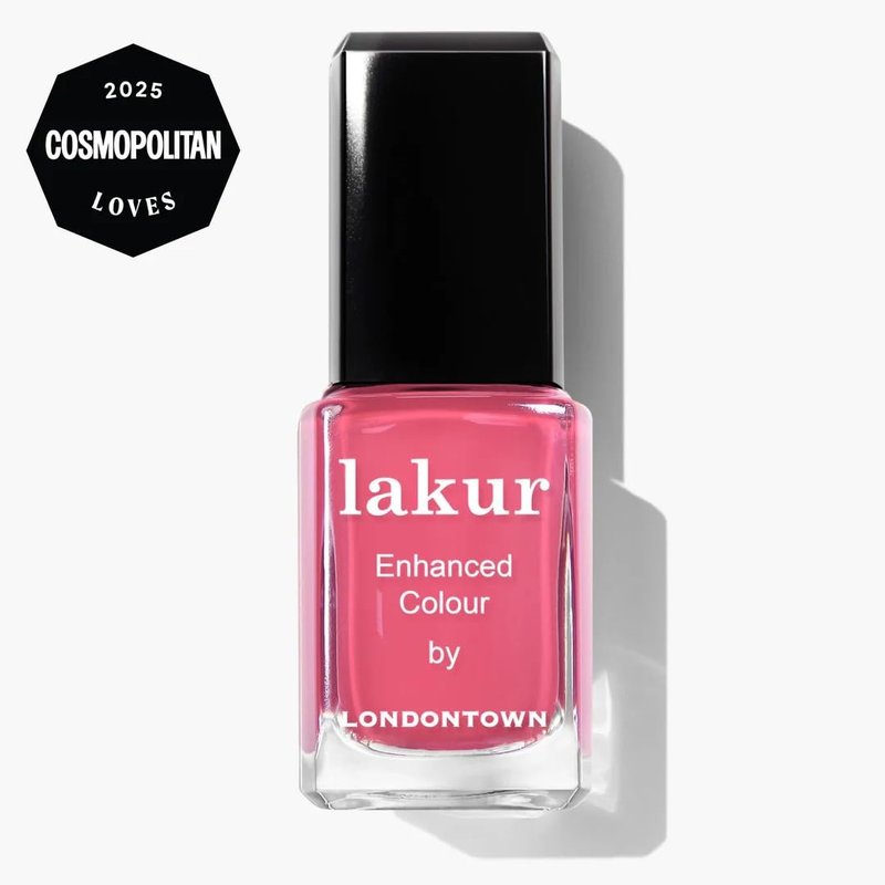 LONDONTOWN Lakur Nail Polish – Pink & Purple Shades, Long-Lasting, Streak-Free, Chip-Resistant | 21+ Free Non-Toxic Vegan Nail Color, Strengthens & Hydrates Nails, 0.4 Fl Oz, Electric Flamingo