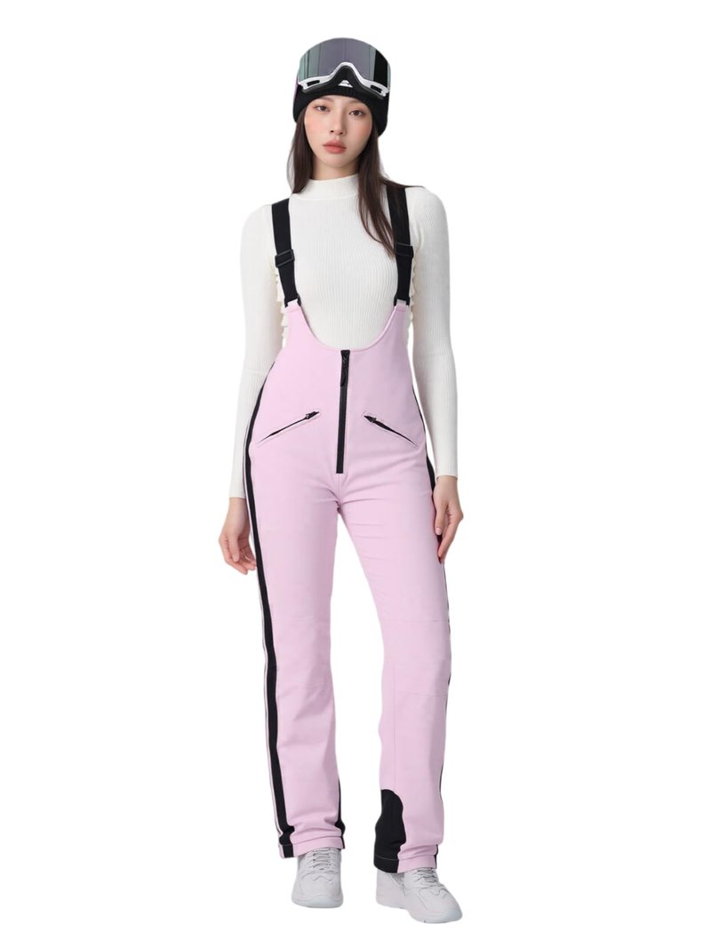 Oymyakon Women's Snowboard Bibs Snow Overalls Waterproof Windproof Insulated Ski Bib Pants(Pink,Small)