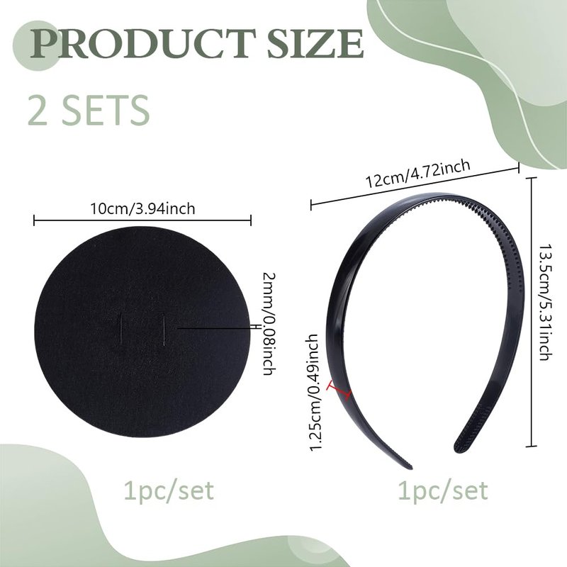 AHANDMAKER 1Pc Graduation Cap Headband Insert Firm Anti-fall HairBand for Grad Cap Graduation Hat Decorations Holder for Students Graduates Women Keep Hairstyle Fixed, Round