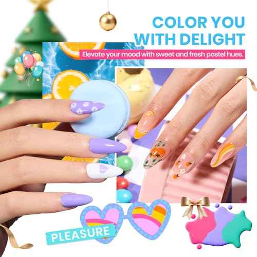 Beetles Winter Gel Nail Polish Set - Emotional Spectrum 69PCS 60 Colors Gel Polish Kit Base Coat Glossy & Matte Top Coat UV Led Soak off Collection Brown Red Black Nude White Christmas Gifts for Women