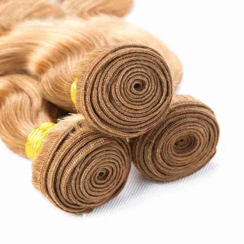 34 34 34 Inch Raivide Color #27 Bundle Honey Blonde Body Wave Human Hair Bundles Peruvian Honey Blonde Bundle Color #27 Body Wave Bundles Human Hair