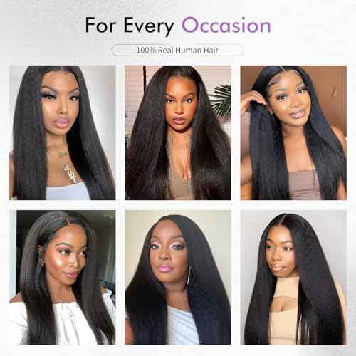 Yaki Seamless Clip in Hair Extensions Human 7Pcs 120g 18 Inch Natural Black Straight Yaki Clips Ins Full Head Brazilian Remy Hair Extensions For Women