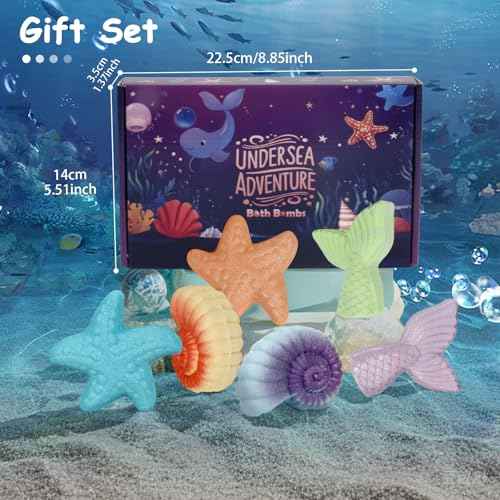 Bath Bombs for Kids, Magical Mermaid Bath Bomb Gifts for Kids ? Bath Bombs for Girls and Boys