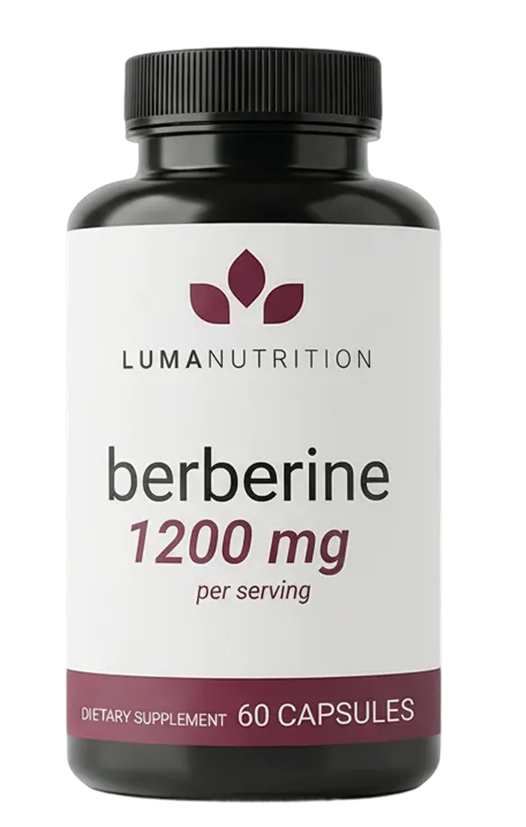 Luma Nutrition Berberine Supplement - Berberine HCL 1200mg Per Serving - 97% Berberine HCl - Vegan, Gluten Free - 60 Capsules