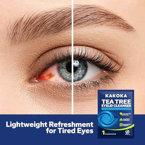 Eyelid Wipes (36 Count), with Natural Tea Tree Oil, Individually Wrapped Eyelid Cleaning Wipes for Styes, Gently Cleanse Soothe and Remove Impurities, Eyelid Cleanser for Daily Use