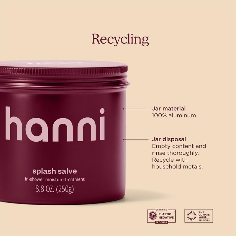 HANNI Splash Salve Body Mask - In-Shower Moisturizer with Coconut & Shea Butter, 250 mL / 8.8 oz