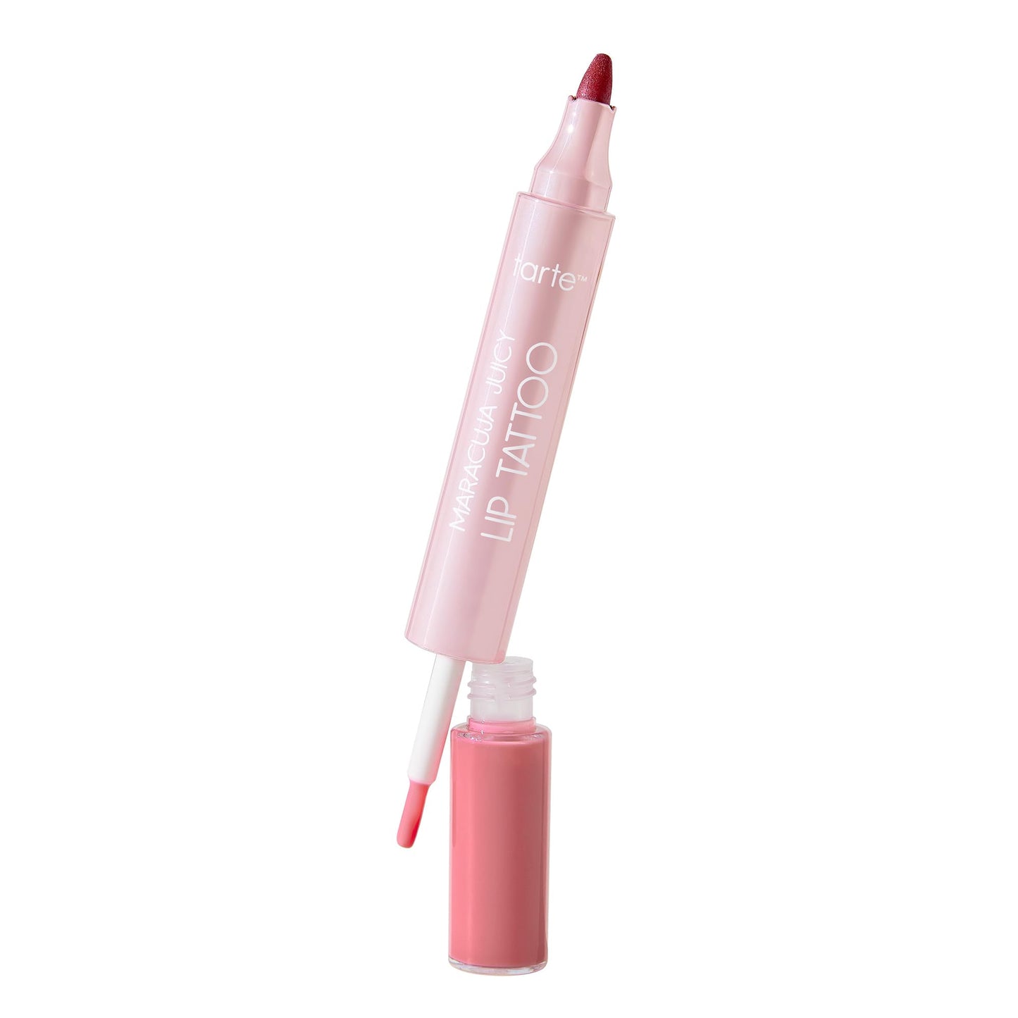 tarte maracuja juicy lip tattoo – Transfer Proof Lip Stain Tint & Nourishing Gloss Combo, 2 in 1 Lipgloss Makeup with Hyaluronic Acid and Vitamin E, Vegan & Cruelty-Free, full size, rose
