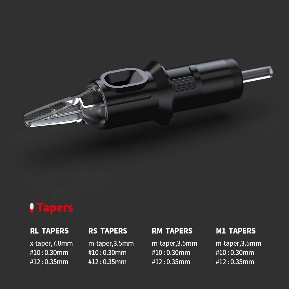 STIGMA #10(19RM) Bugpin Disposable Tattoo Needle Cartridges with Membrane Safety Cartridges for Tattoo Artists Curved/Round Magnum Shader Soft Edge 20Pcs Standard Pack EN05-20-1019RM
