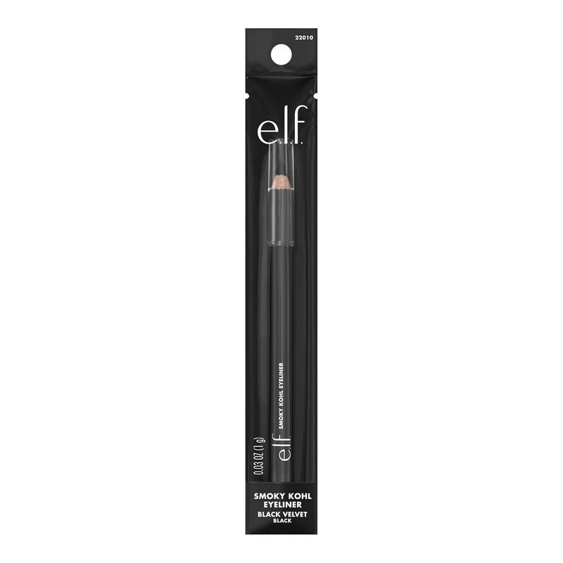 e.l.f. Smoky Kohl Eyeliner - Long-Lasting, Bold Eye Pencil for High-Pigmented Makeup | Vegan, Black Velvet