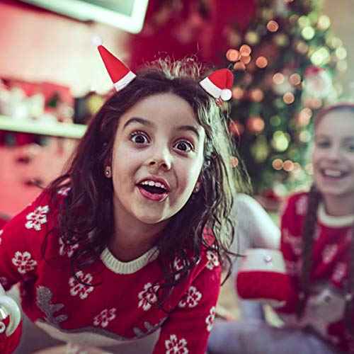 30 Pieces Christmas Hair Clips Santa Hat Hair Clips Cute Mini Red Santa Hat Hair Grips Barrettes for Girls