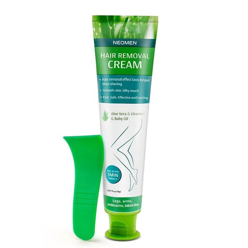 Hair Removal Cream - Painless Depilatory for Sensitive Skin | Moisturizing with Aloe Vera & Vitamin E, 2.37 Fl Oz