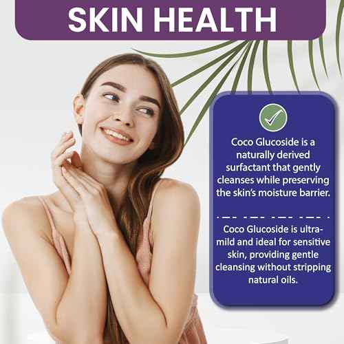 Cocojojo Coco Glucoside Natural Surfactant - Surfactants for Soap Making DIY Shower Gel, Skin Care, Body and Face Wash, Plant Derived, Natural - 1 Gallon (Pack of 1)