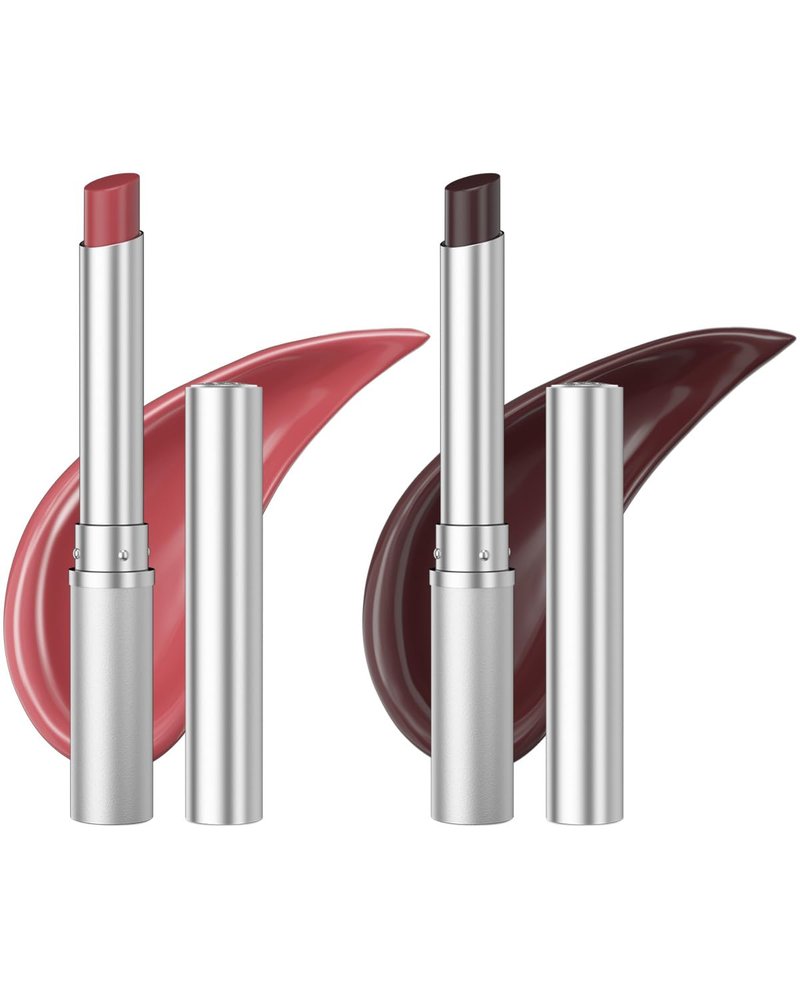 Honey Tinted Lip Balm - Sheer Lightweight Lip Stain for All Skin Tones | Natural Cherry Tint, 2-Pack (Black & Pink)