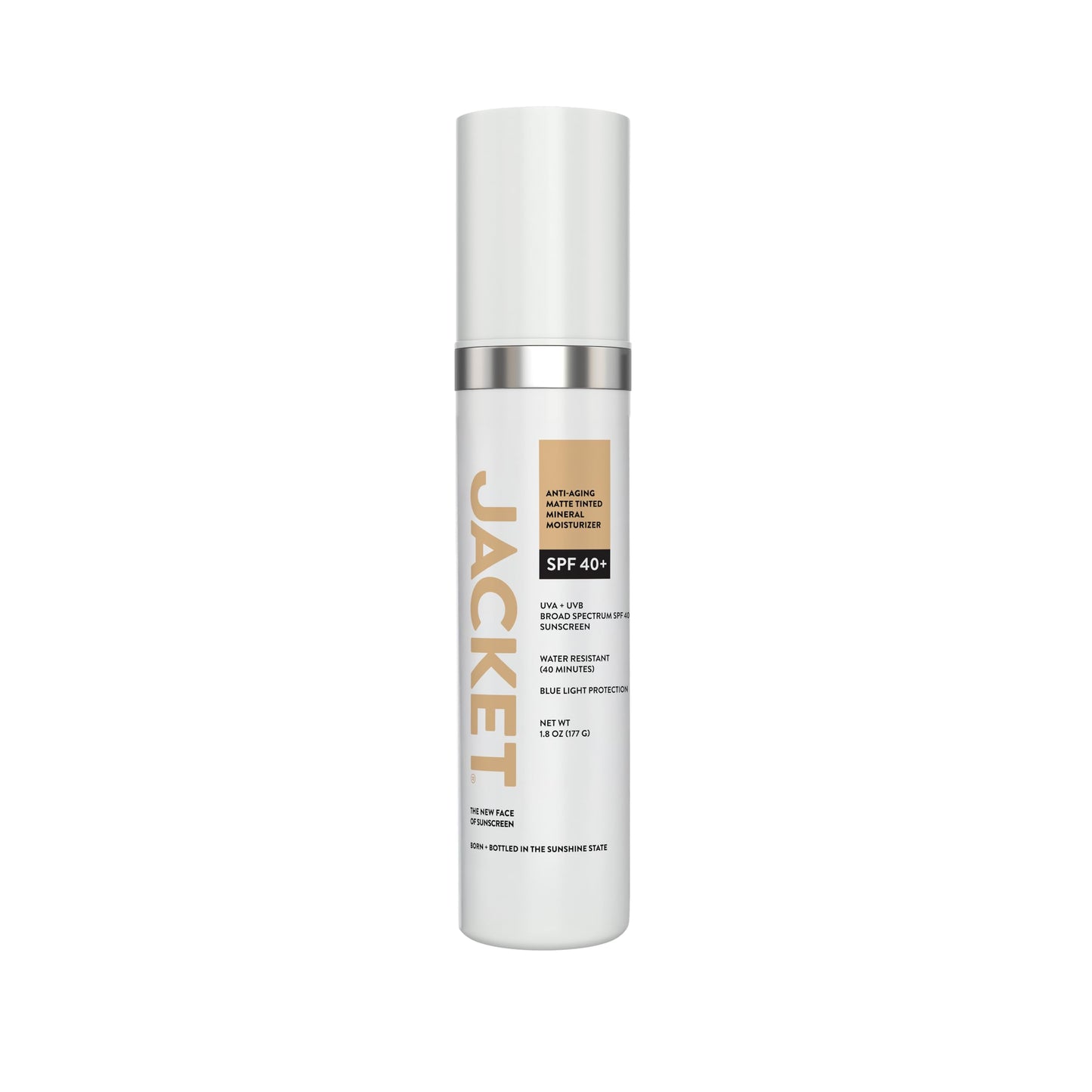 SPF 40+ Anti-Aging Tinted Mineral Moisturizer for Face, Broad Spectrum Sunscreen with Matte Finish, Lightweight Water-Resistant Daily UV Protection, Blue Light Defense, Hydrating Skin-Perfecting Tint