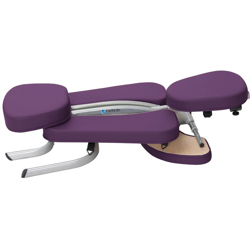 EarthLite Portable Massage Chair Package Vortex - Portable, Compact, Strong and Lightweight incl. Carry Case, Sternum Pad & Strap (15lbs), Amethyst