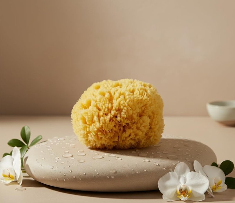 Natural Yellow Sea Wool Sponge 6 Inches. Perfect for Bath, Shower & Body Care. Super Soft & Not Skin Irritating. Baby Approved. Luxury Sponge in a Bag & Craft Box