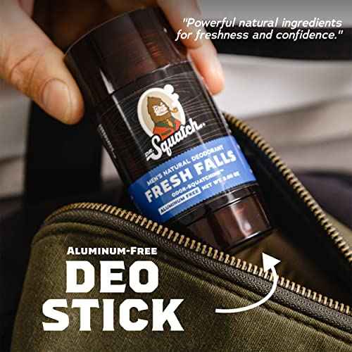 Dr. Squatch Men's Natural Bar Soap, Shampoo, Conditioner, Deodorant, and Accessories - Fresh Falls, Summer Citrus, Coconut Scents - Great Natural Grooming Gift