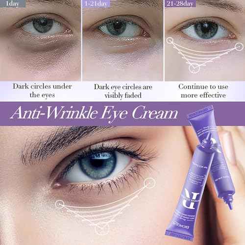Retinol Eye Cream, Moisturizing Eye Care Daily Anti-Wrinkle Cream with 45% Retinol and 5% Hyaluronic Acid to Smooth & Moisturize Skin, Under Eye Bags, Reduce Wrinkles, Dark Circles(0.7 Ounces)