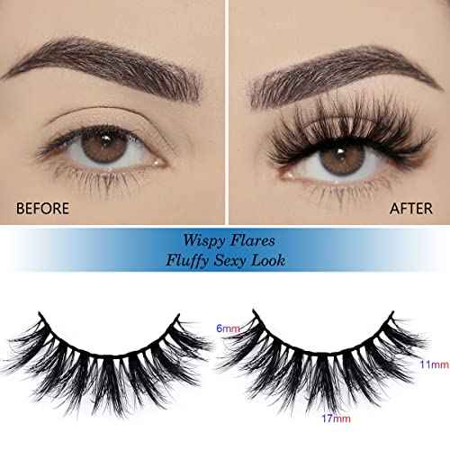 Lashes Bulk Wispy Eyelashes Wholesale 100 Pairs 5 Styles 15mm 18mm Dramatic Cat-Eye Faux Mink Lash Reusable 5D Soft Eyelash with Individual Glitter Portable Pack