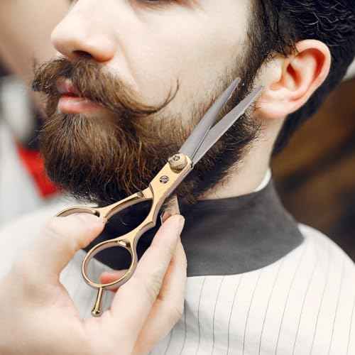 Hair Scissors Blending Shears Set, Fcysy 11 Pcs Professional Haircutting Thinning Shears Barber Kit, Salon Haircut Layering Scissors for Cutting Hair for Men Women Dogs