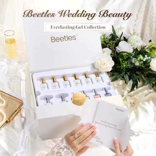 Beetles Christmas Gel Nail Polish Set ? Wedding Beauty Gel Nail Polish Colors, Hema Free 15ml UV LED Soak Off Manicure with Base Coat Top Coat All in an Elegant Gift Box for Women Holiday Gifting