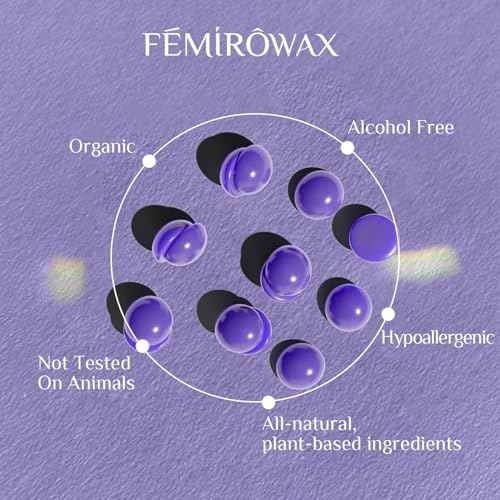 Wax Beads, 1lb Hard Wax Beans for Hair Removal Sensitive Skin with Lavender Formula Waxing Beads for Full Body Brazilian Bikini Face Eyebrow at Home Wax Refill for Women Men