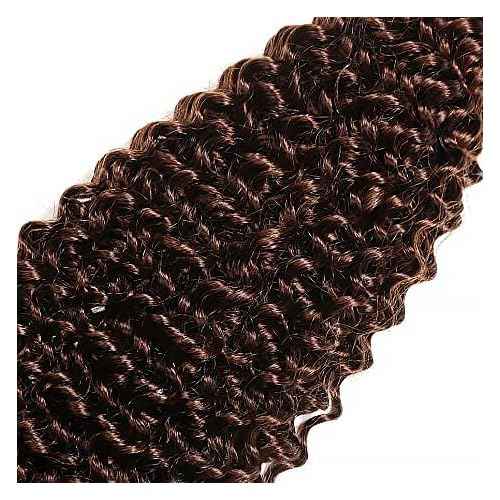 30 32 34 Inch Color #4 Bundles Human Hair Chocolate Brown Kinky Curly Human Hair Bundles Medium Brown Bundles Color #4 Curly Bundles Hair Weave Brown Bundles