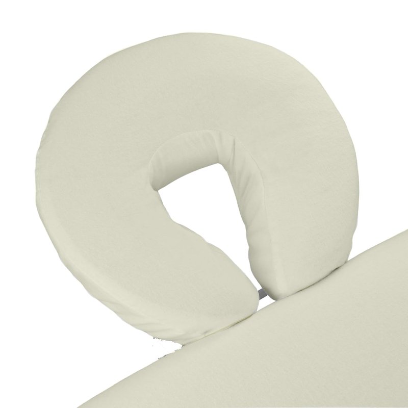 Pack of 20, Premium Microfiber Face Cradle Covers - Ultra Soft Fitted Massage Table Cradle Cover, Spa Table Headrest Protectors (Ivory)