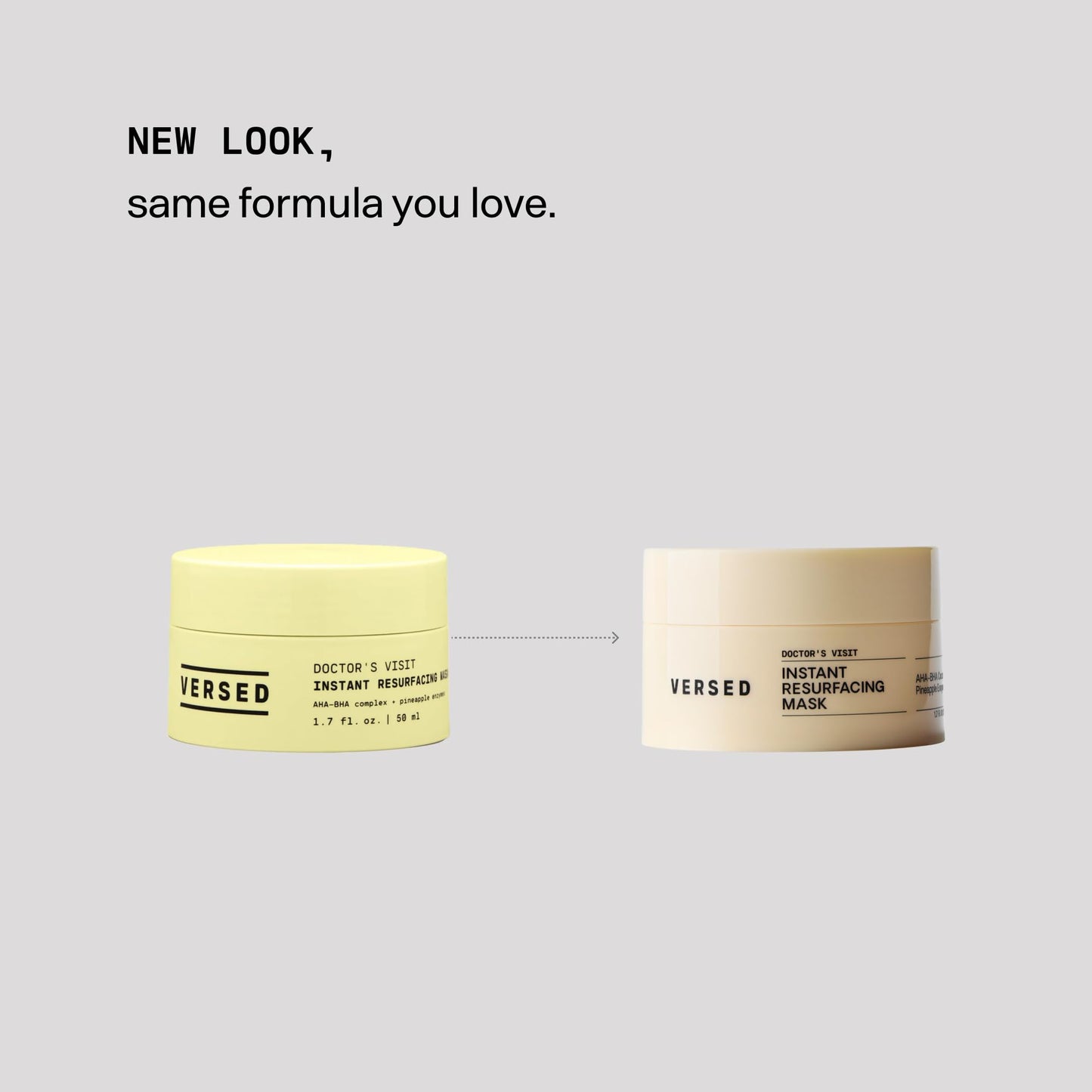 Versed Doctor's Visit Skin Resurfacing Face Mask - Glycolic Acid + Lactic Acid Face Exfoliant for Dark Spots & Skin Texture - AHA BHA Enzyme Mask to Brighten, Smooth Rejuvenate (1.7 fl oz / 50 ml)