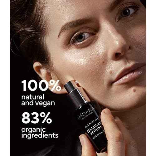 M?DARA Organic Skincare | Time Miracle Cellular Serum ? 30ml, Anti-ageing serum for face, With plant antioxidants, hyaluronic acid and birch sap, Made for mature skin, COSMOS Organic certified.