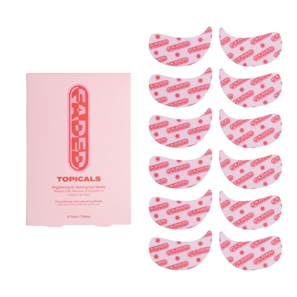 Topicals Faded Under Eye Masks - Brightening Patches to Depuff, Hydrate & Reduce Dark Circles | Set of 6