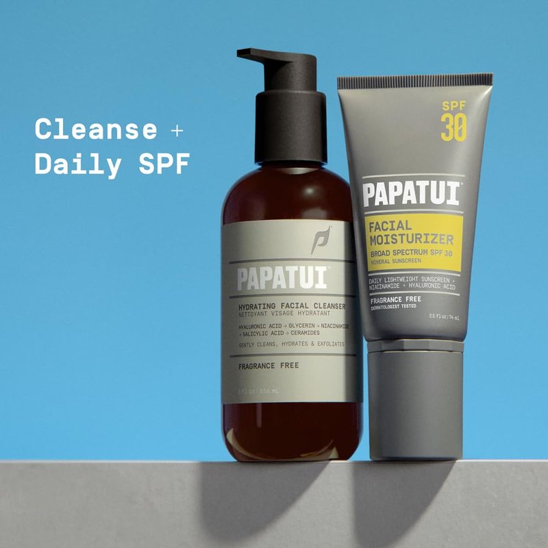 PAPATUI by Dwayne Johnson Hydrating Men's Face Moisturizer - SPF 30, Unscented, Lightweight Hydration | 2.5 fl oz